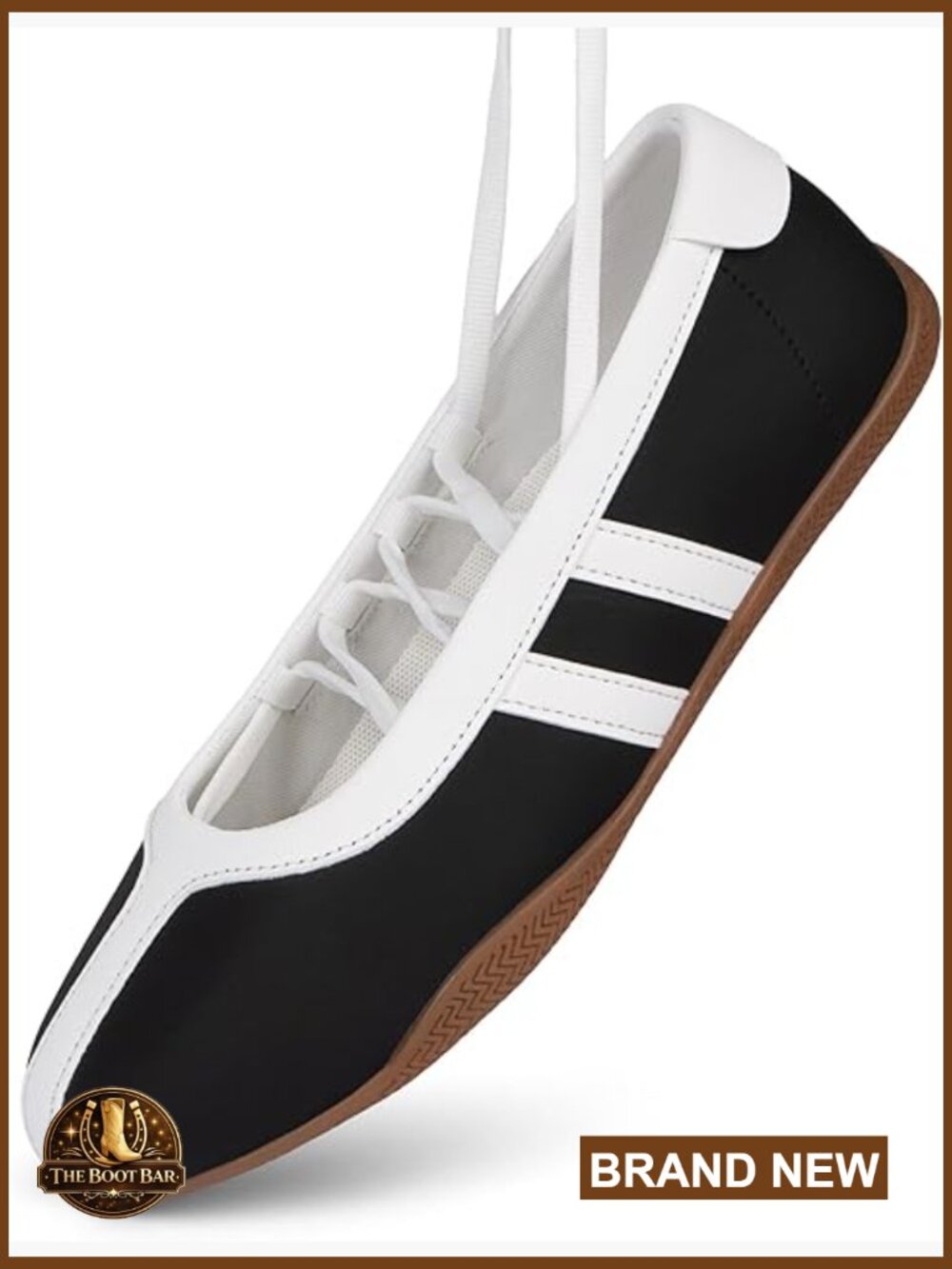 Classic Black and White Women's Lace-Up Sneaker